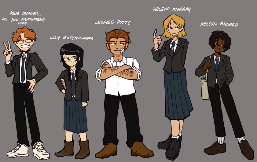 Cast Designs for After School Cleaners (D&D)